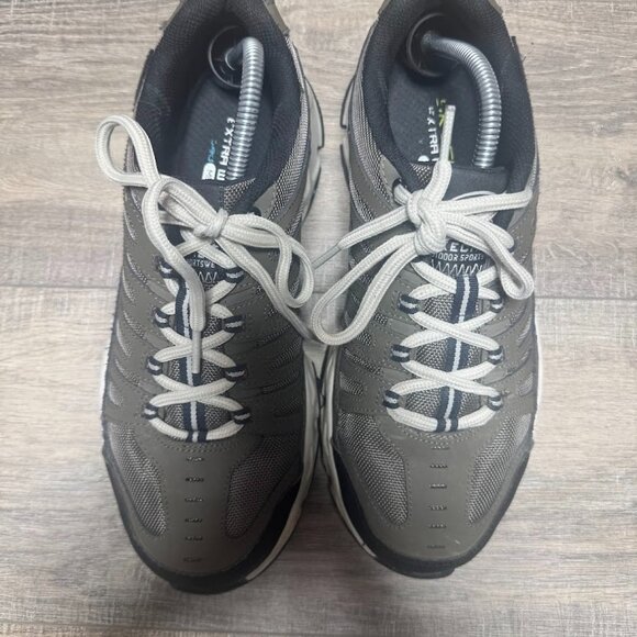 Skechers Crossbar Stillholt Brown Leather/Mesh Sneaker Men's Size 9.5 - Picture 2 of 7